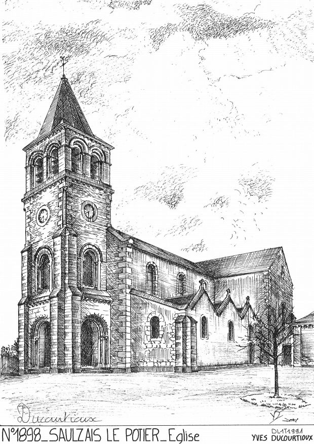 N 18098 - SAULZAIS LE POTIER - église